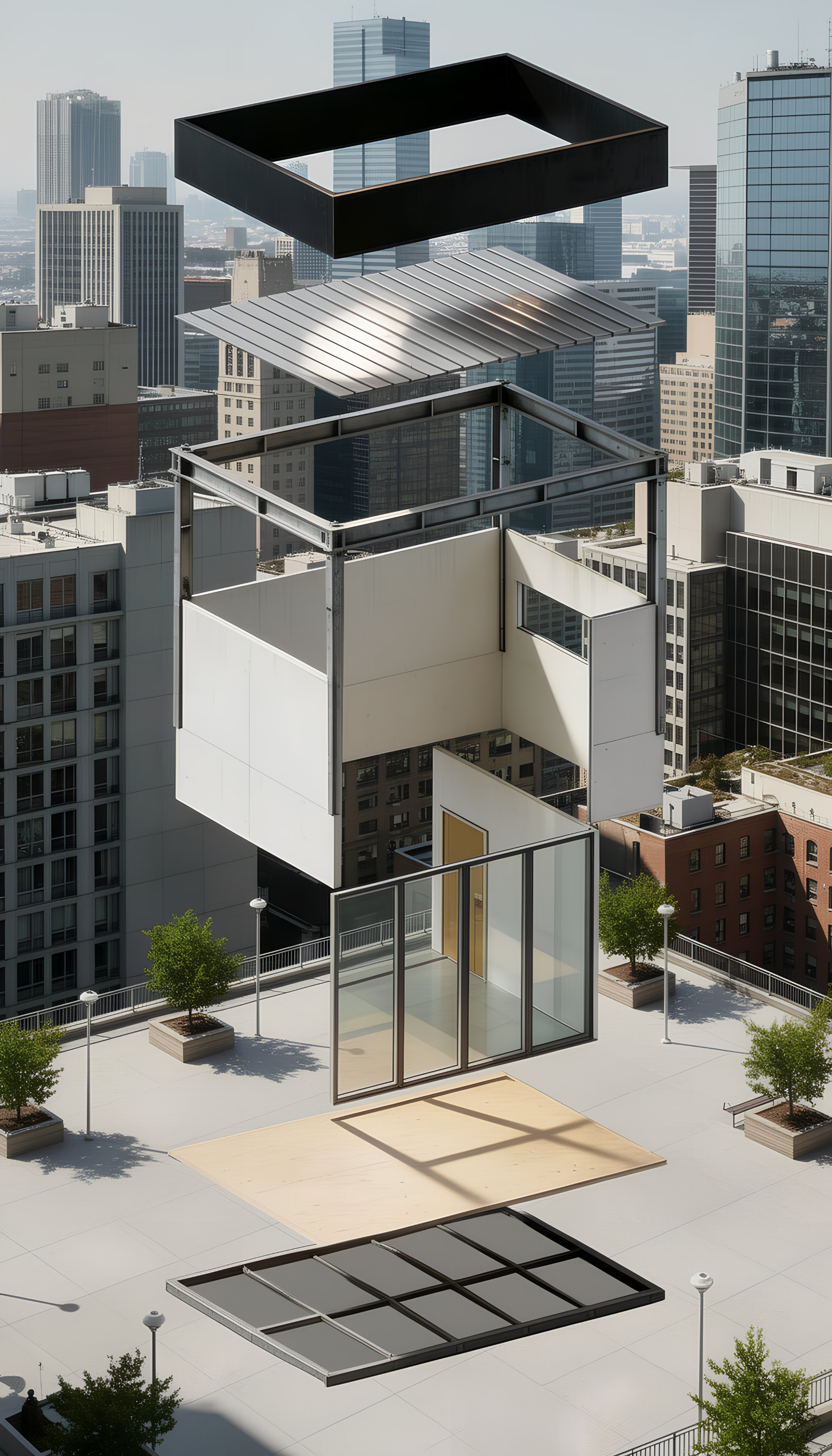 Sistema modular TAG Modular em processo de montagem